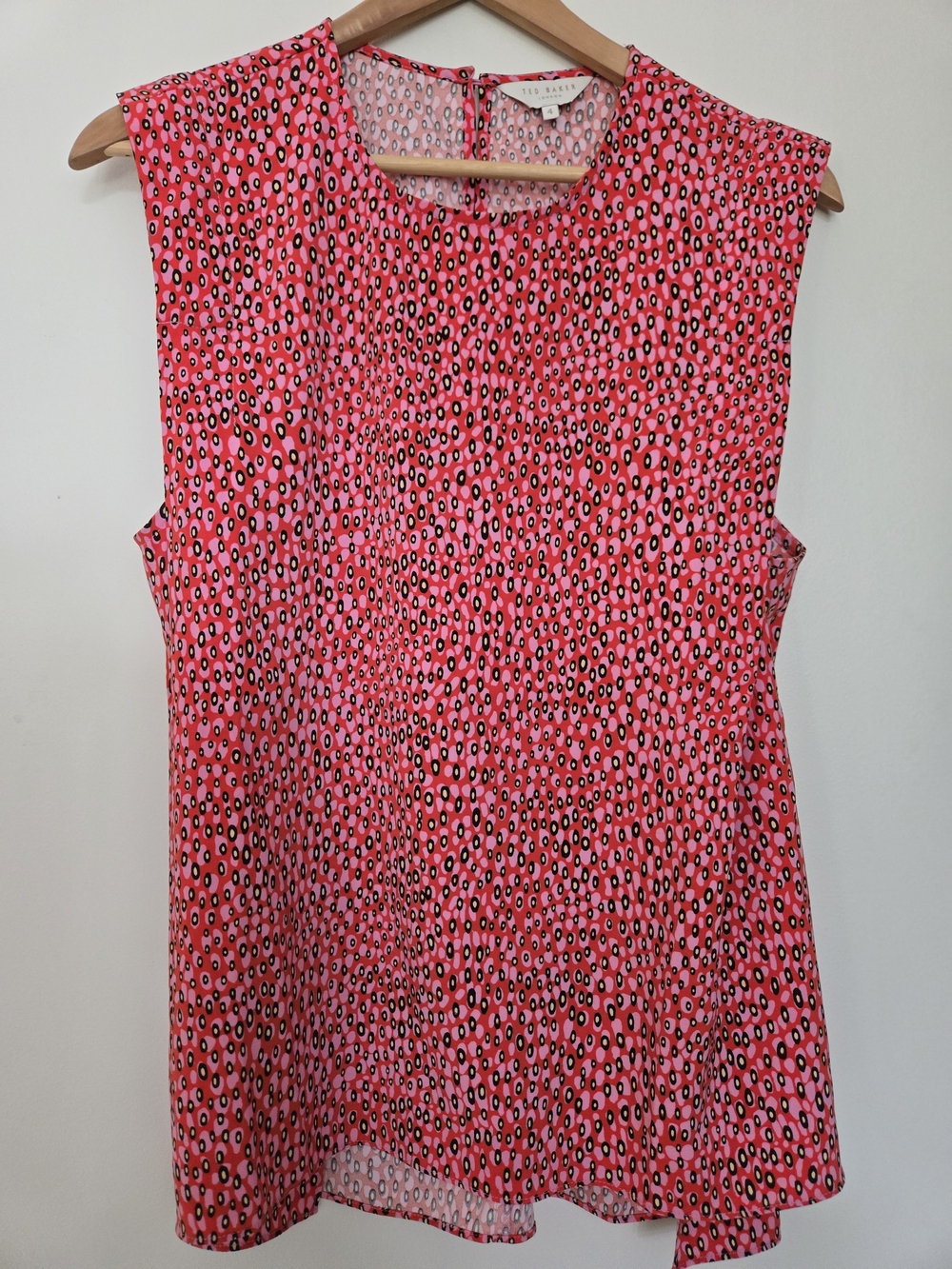 Ted Baker Pink Printed Sleeveless Blouse